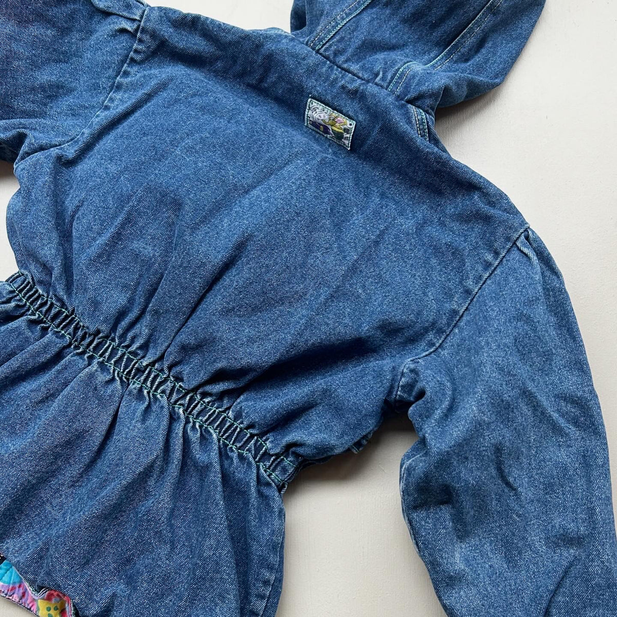 Vintage denimjakke med foer 104