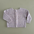 Cardigan i lyslilla uld 80/86
