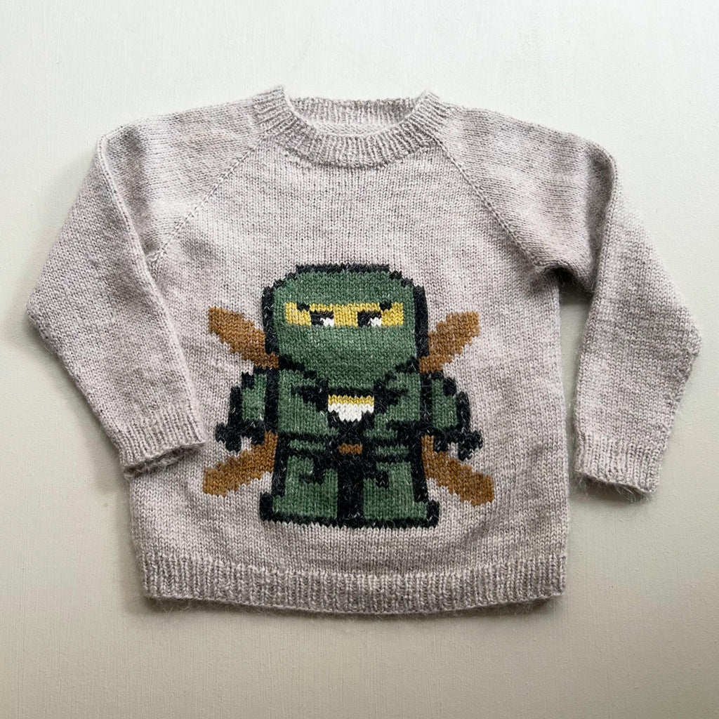 Uldstrik med Ninja 98/104