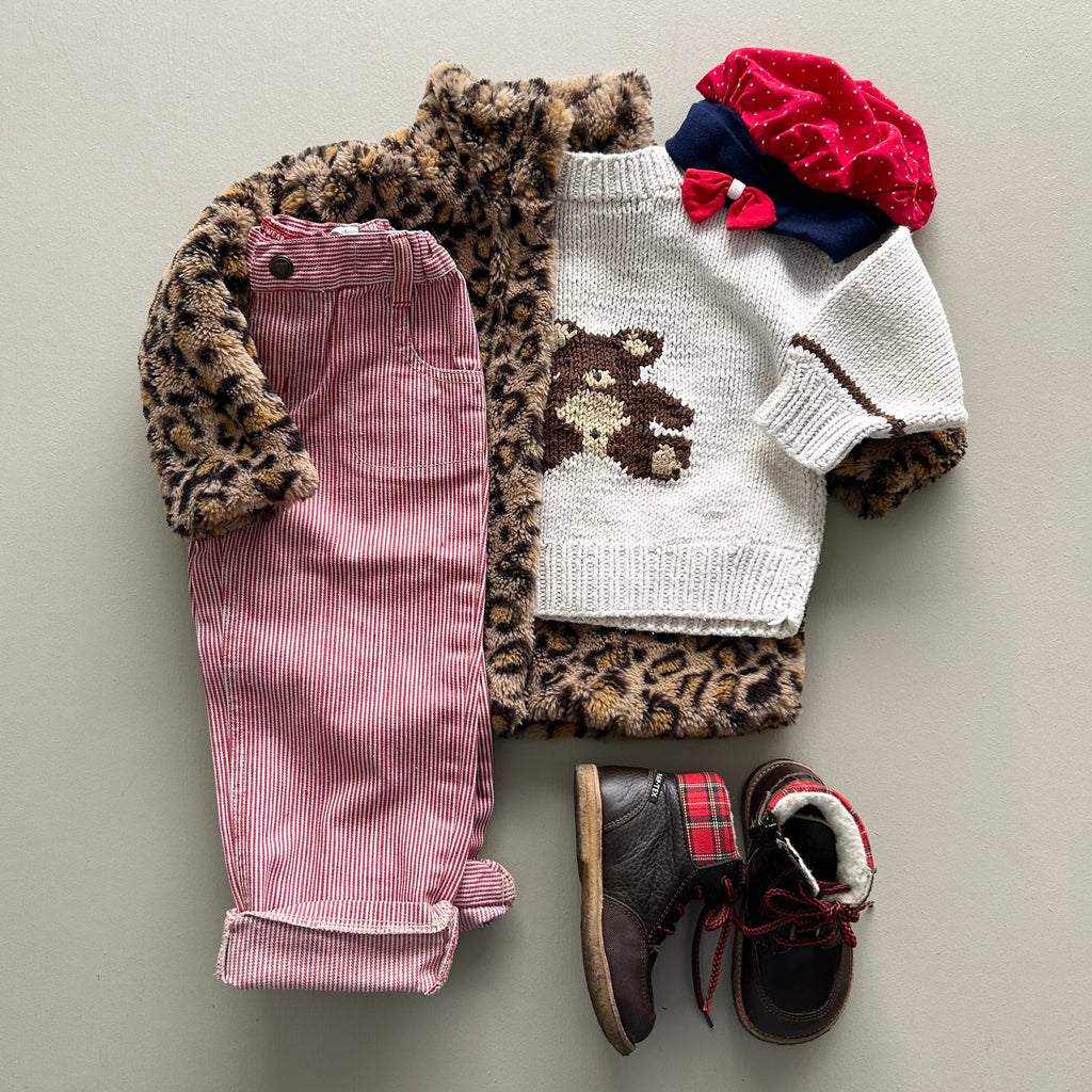 Fake fur leo jakke 98