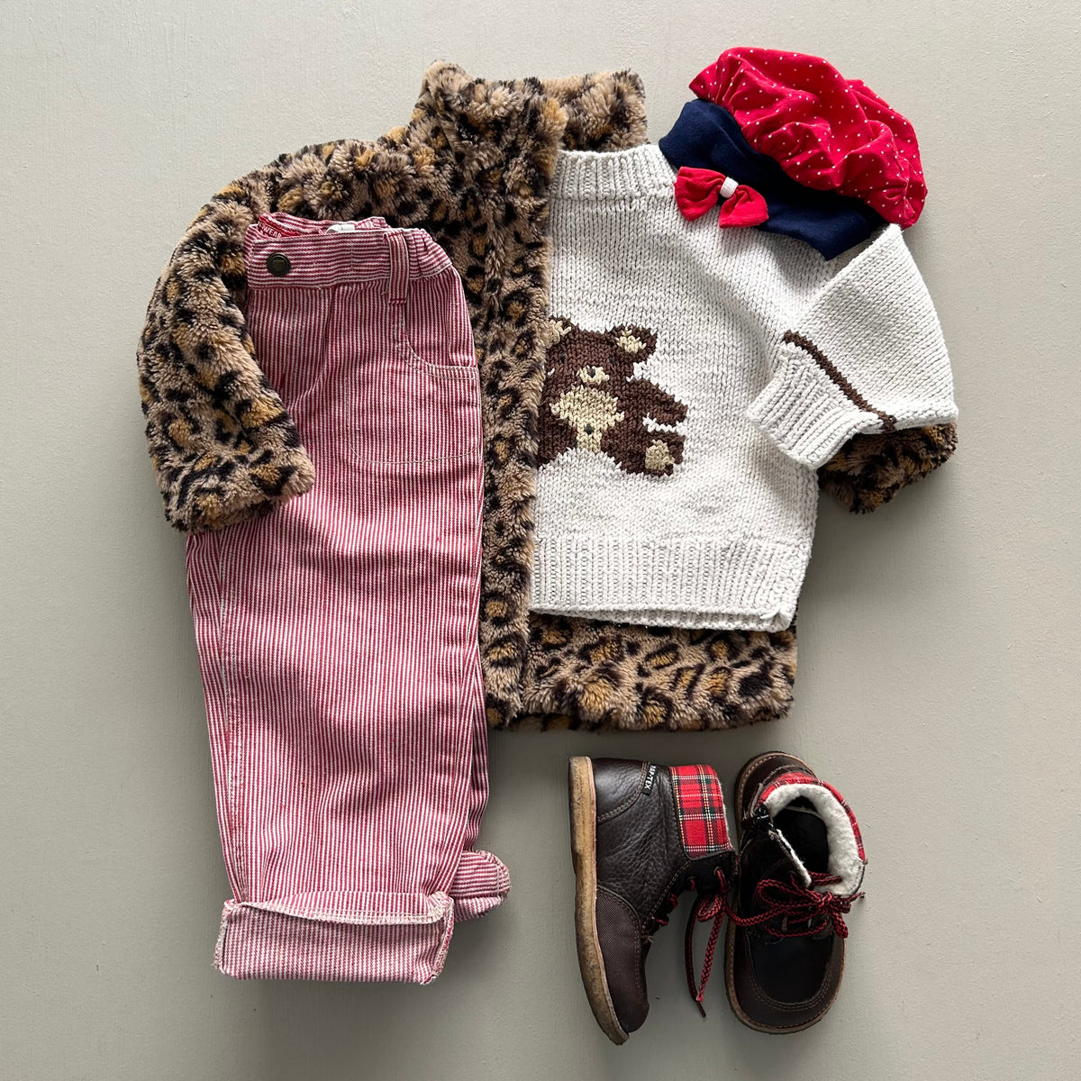 Fake fur leo jakke 98