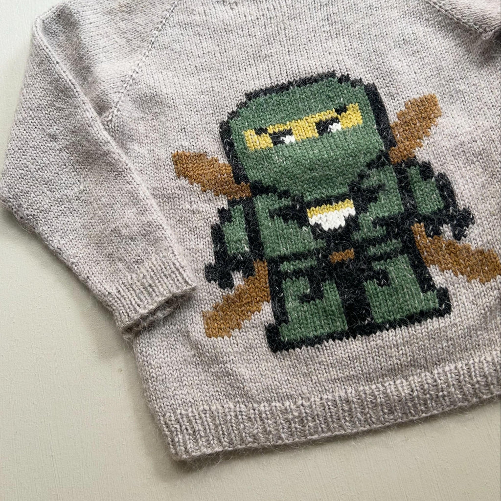 Uldstrik med Ninja 98/104