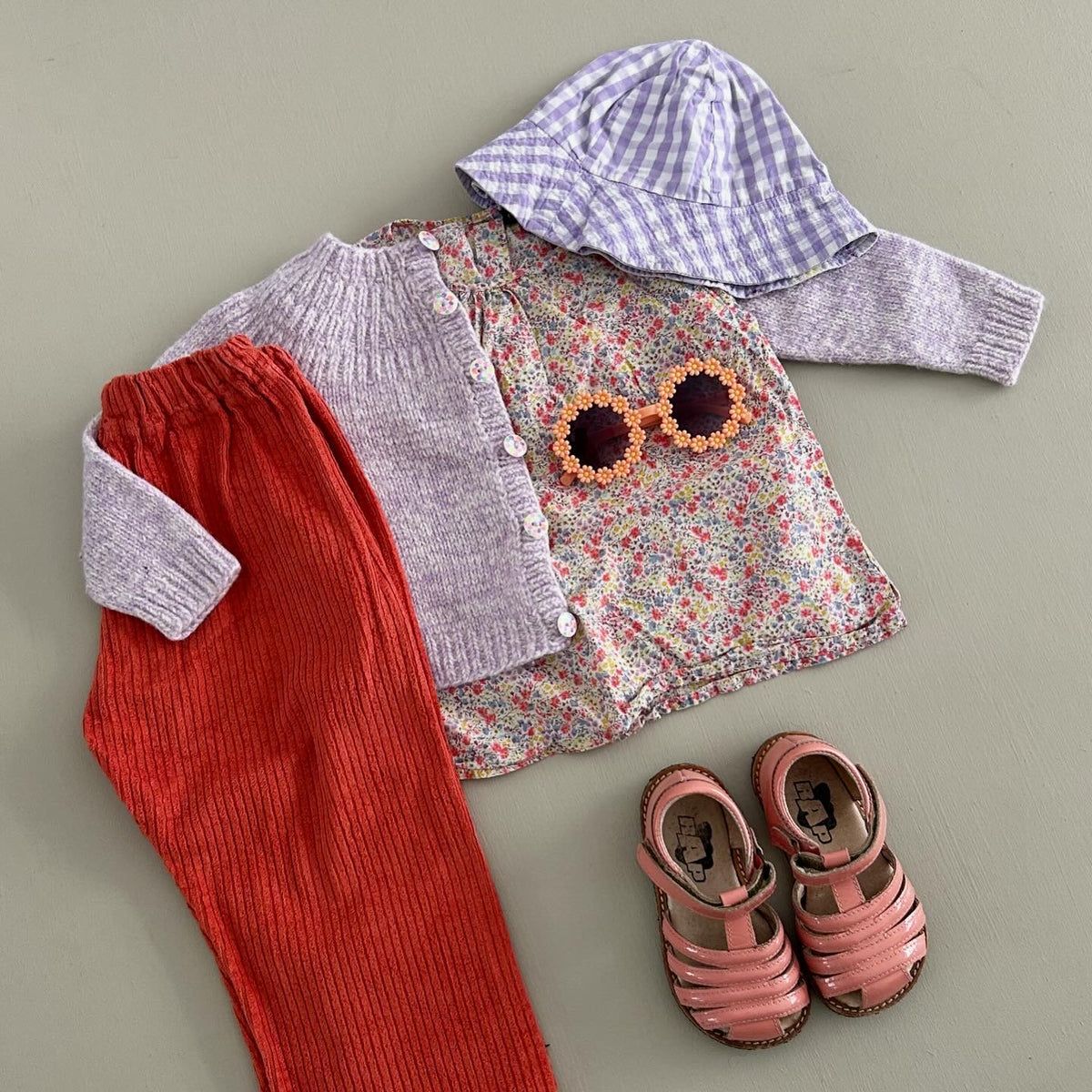 Cardigan i lyslilla uld 80/86