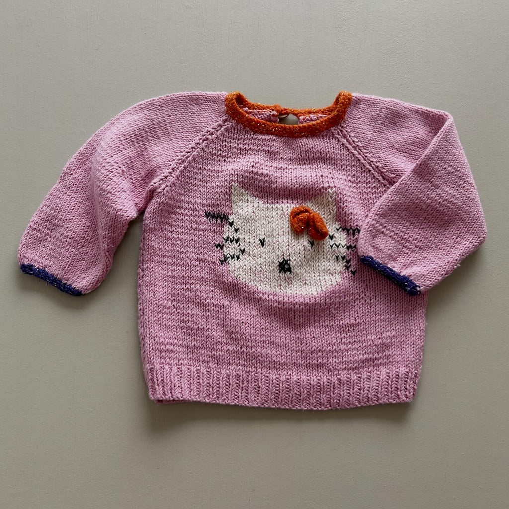 Striktrøje i uld med Hello Kitty 98/104