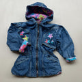 Vintage denimjakke med foer 104