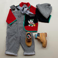 Oshkosh Overalls i sorte striber 2år/90