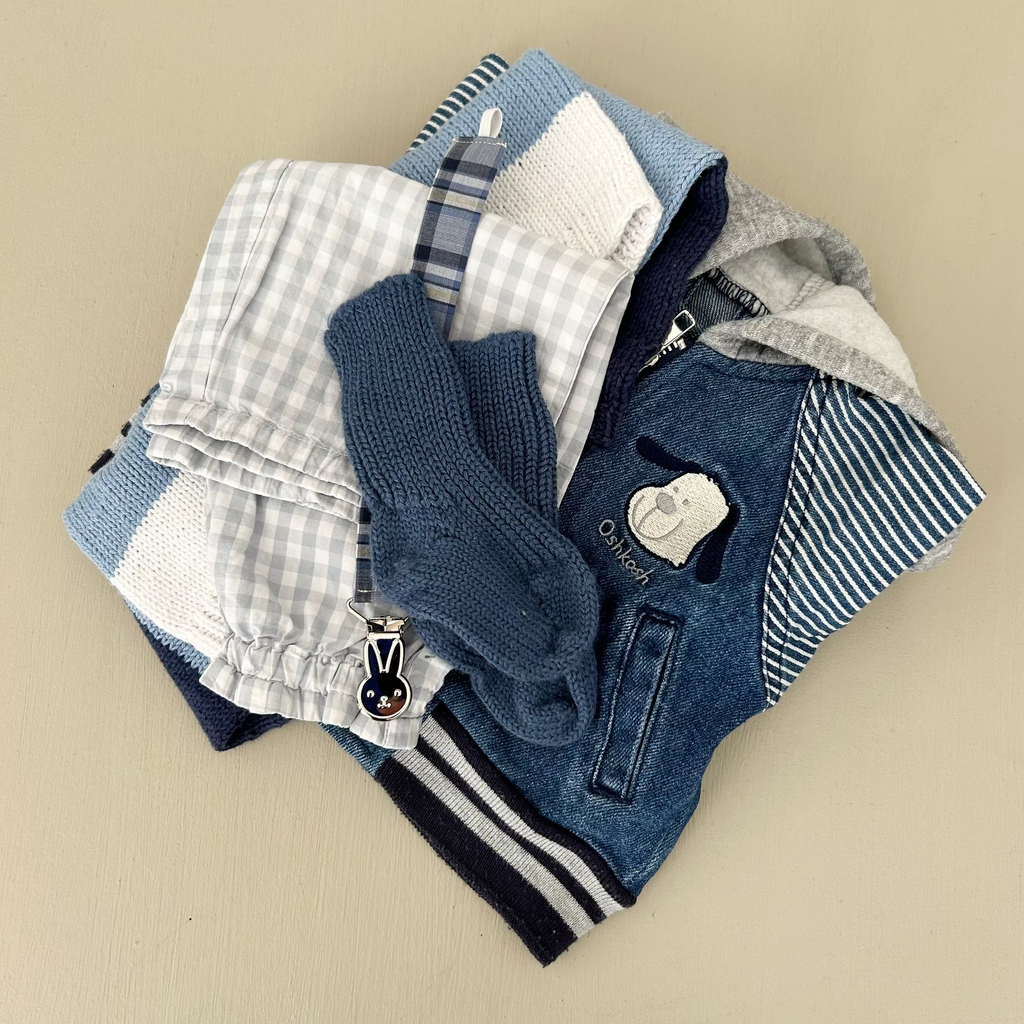 Oshkosh denimjakke med hætte 0-6mdr