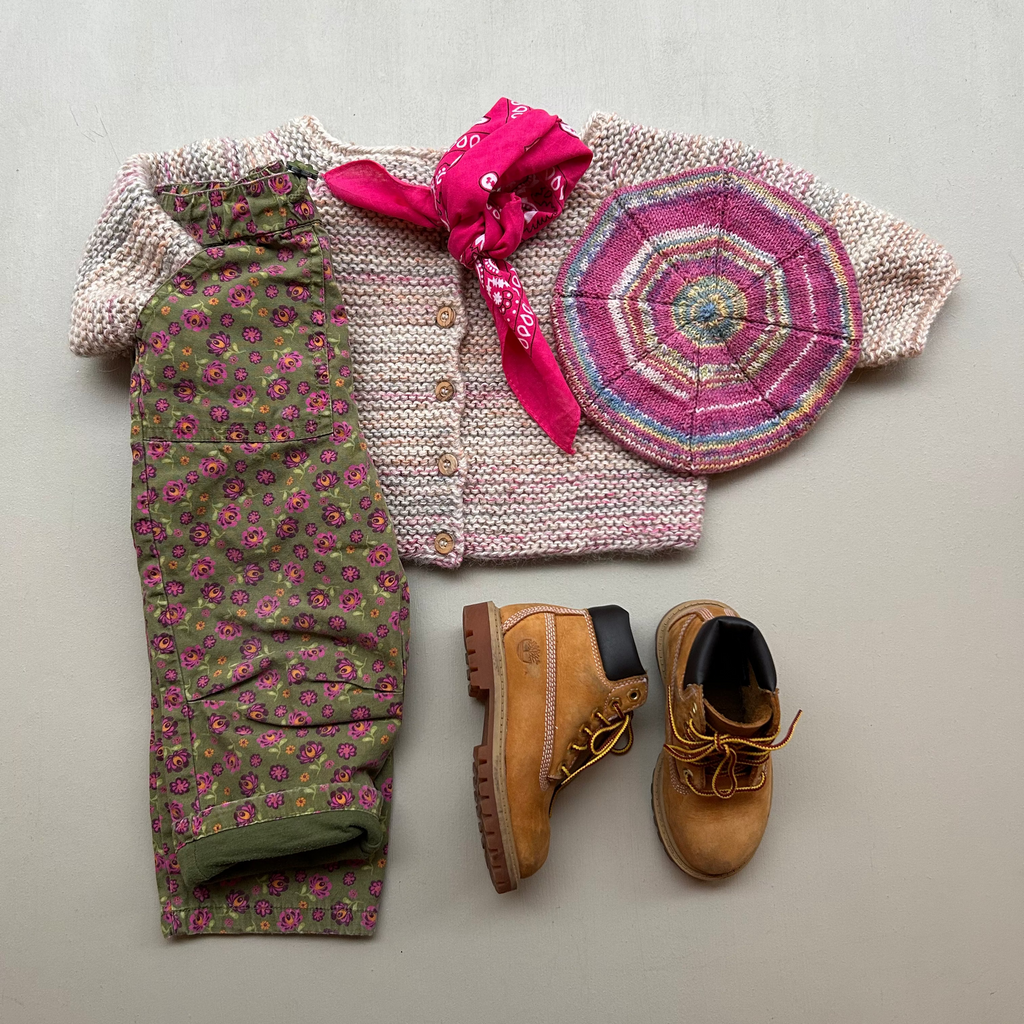 Cardigan i meleret uld 80