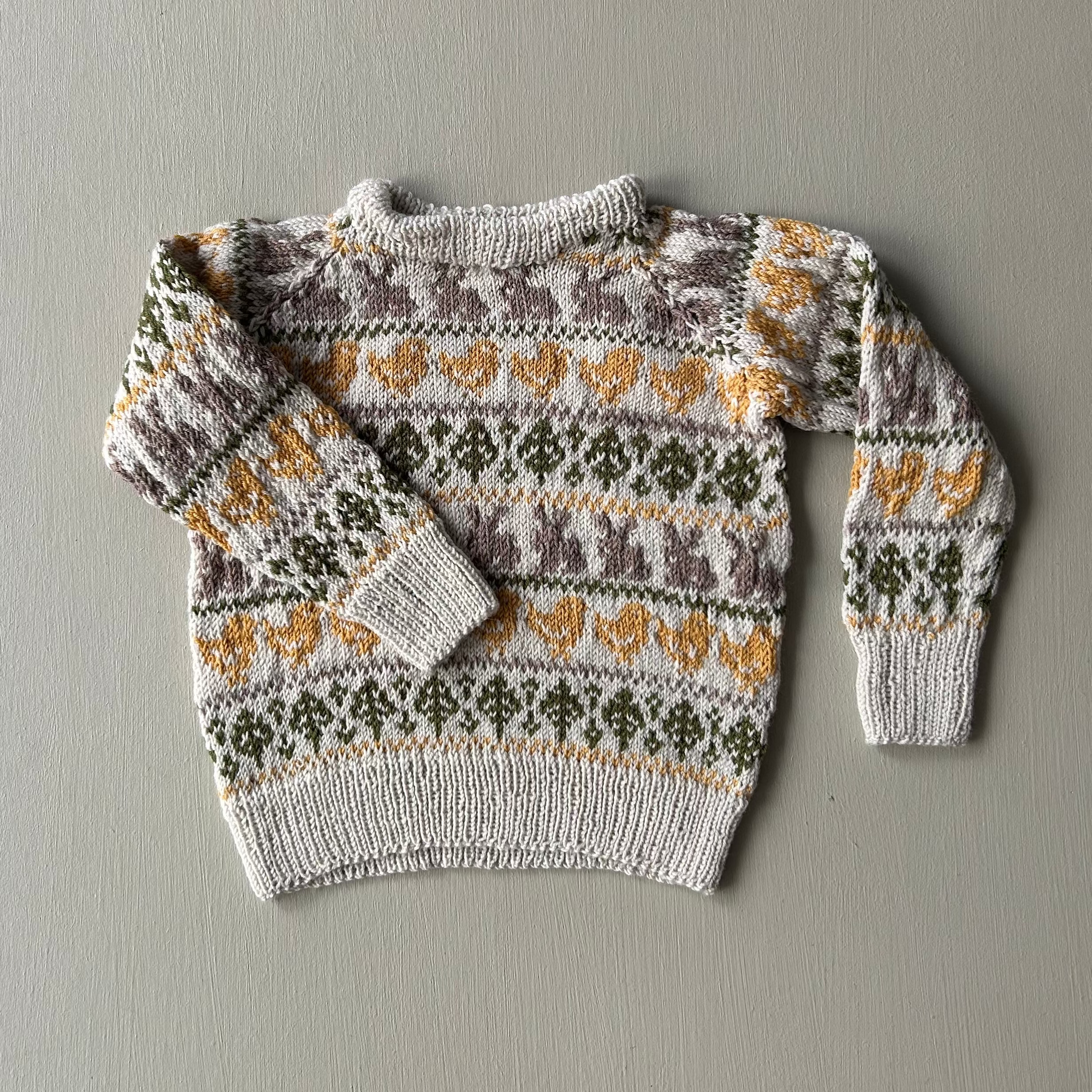 Uldstrik med harer og kaniner 86/92