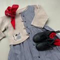 Cardigan i uld med mus 86/92