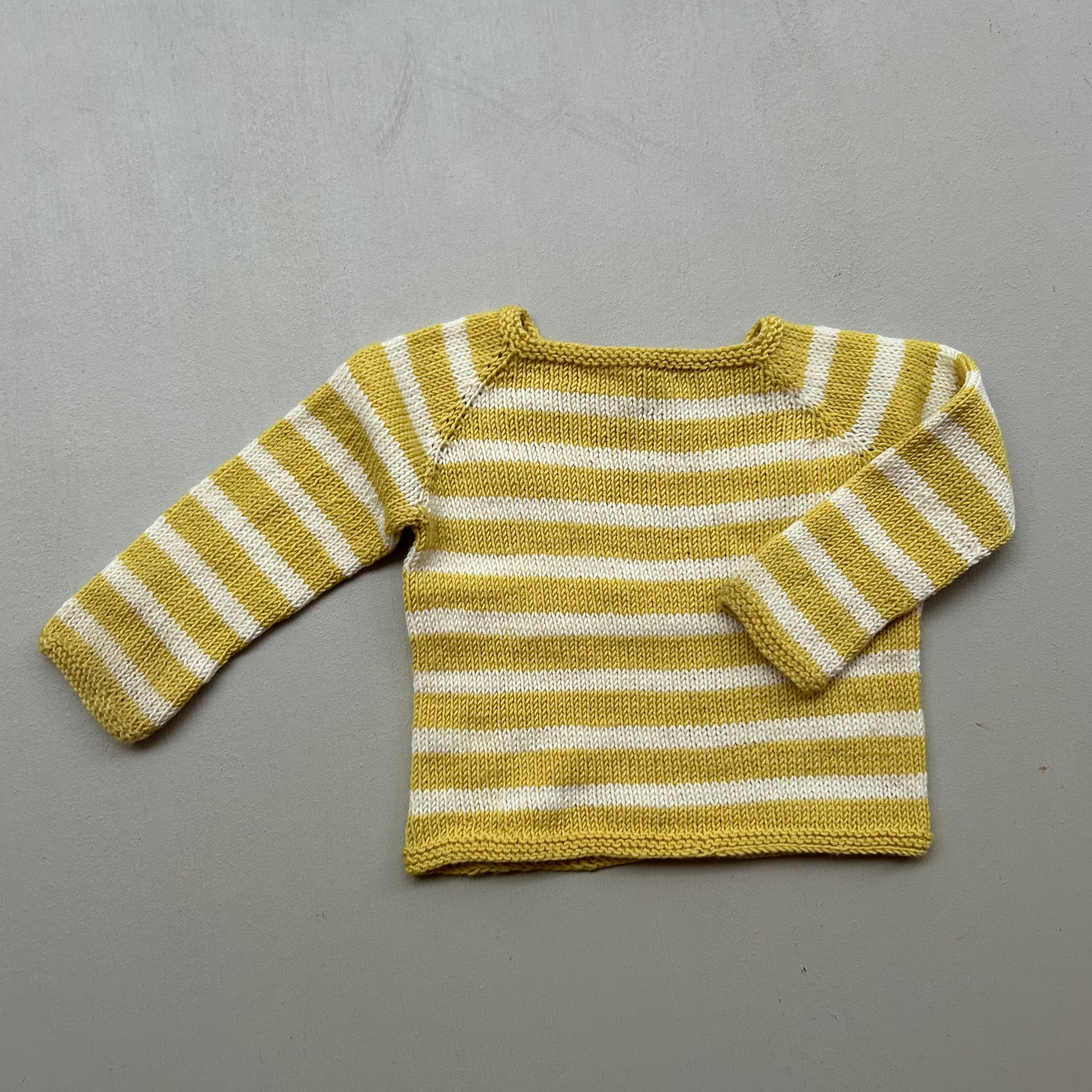 Stribet uldstrik 62/68