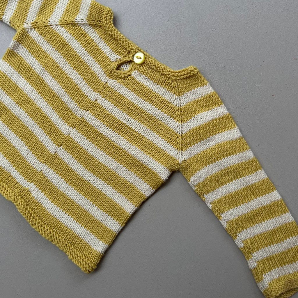 Stribet uldstrik 62/68
