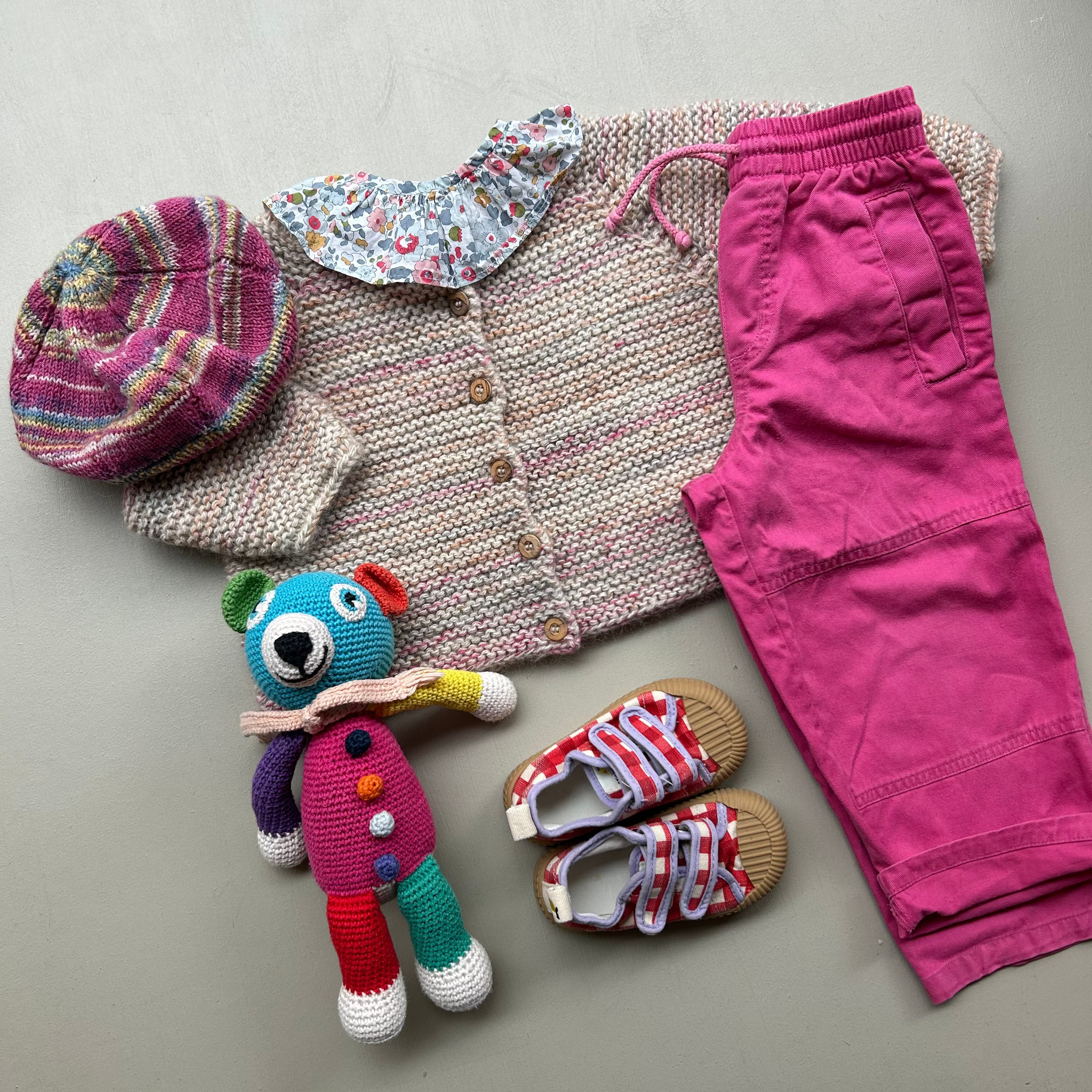 Cardigan i meleret uld 80