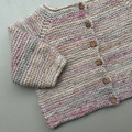 Cardigan i meleret uld 80