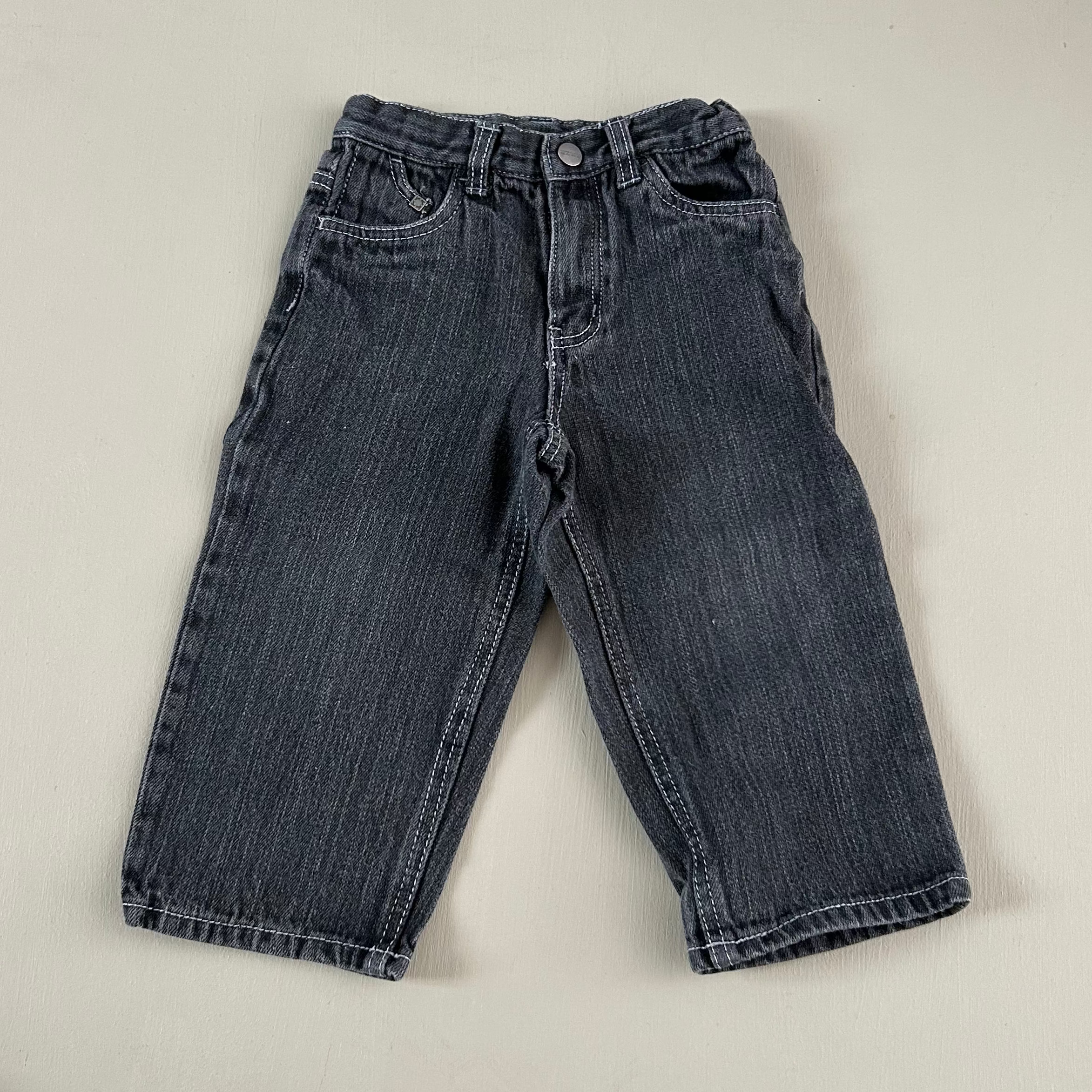 Vintage jeans i sort vask 92/98