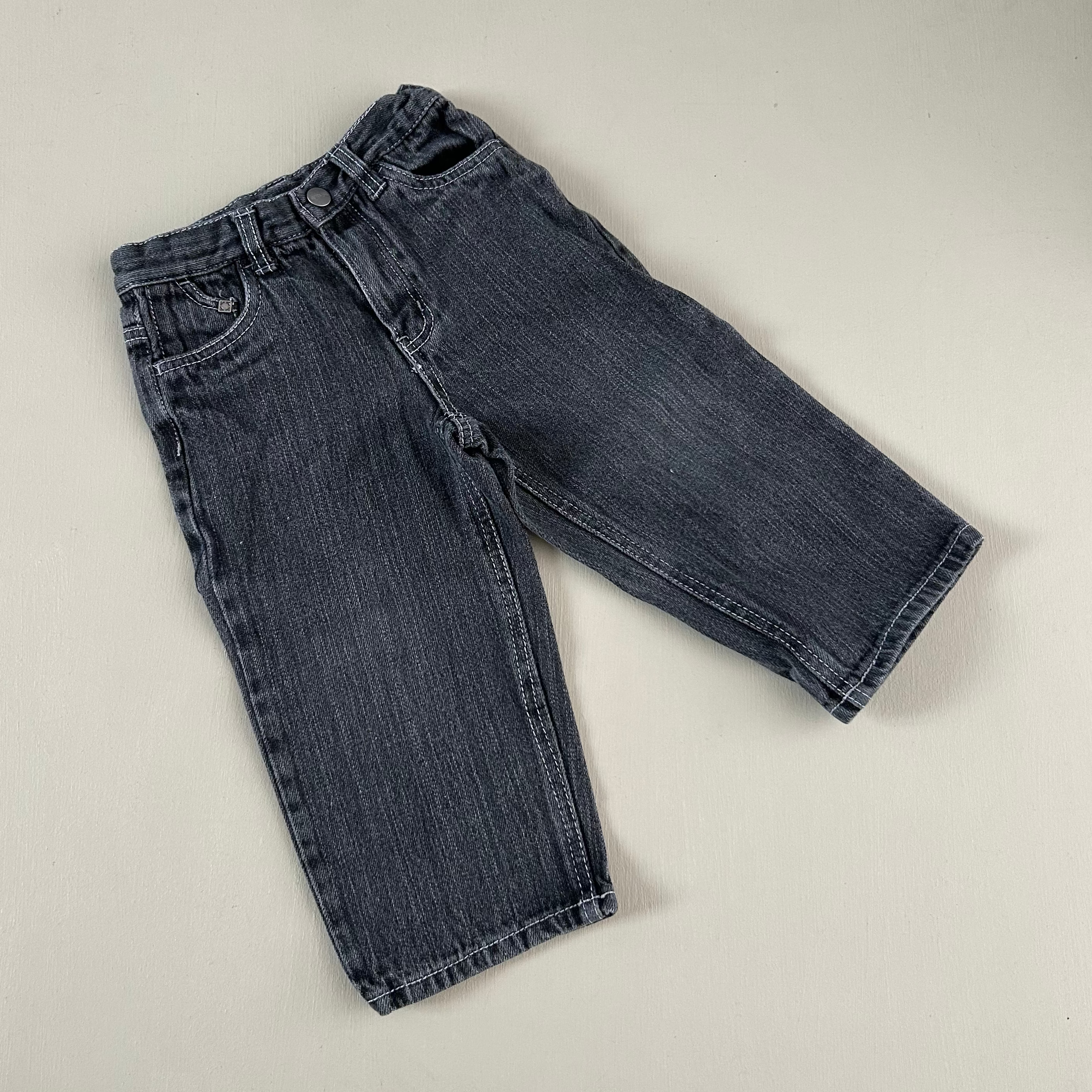 Vintage jeans i sort vask 92/98