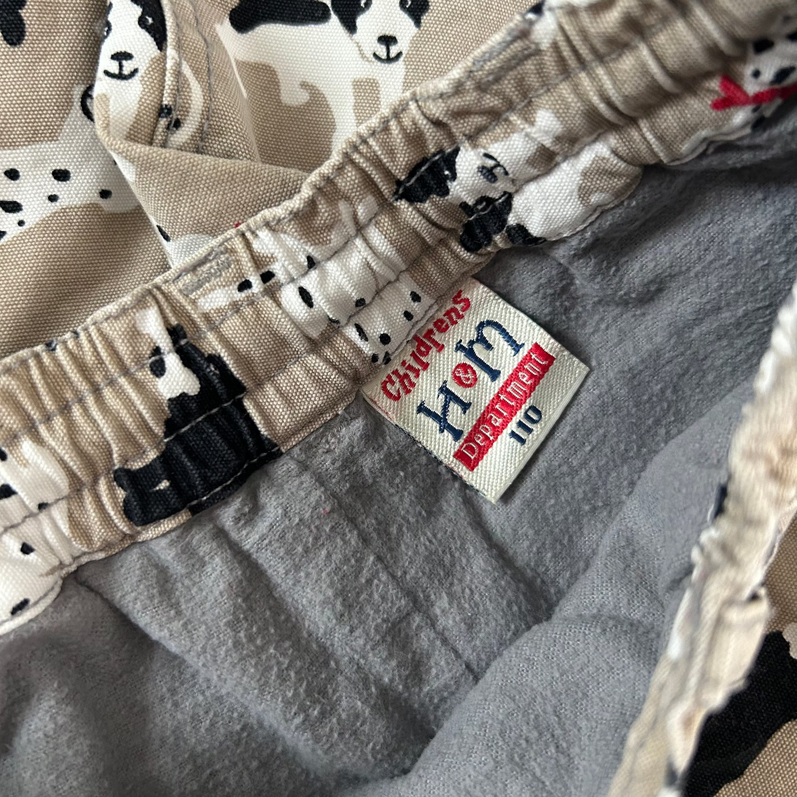 Vintage H&M bukser med cool hundeprint 110