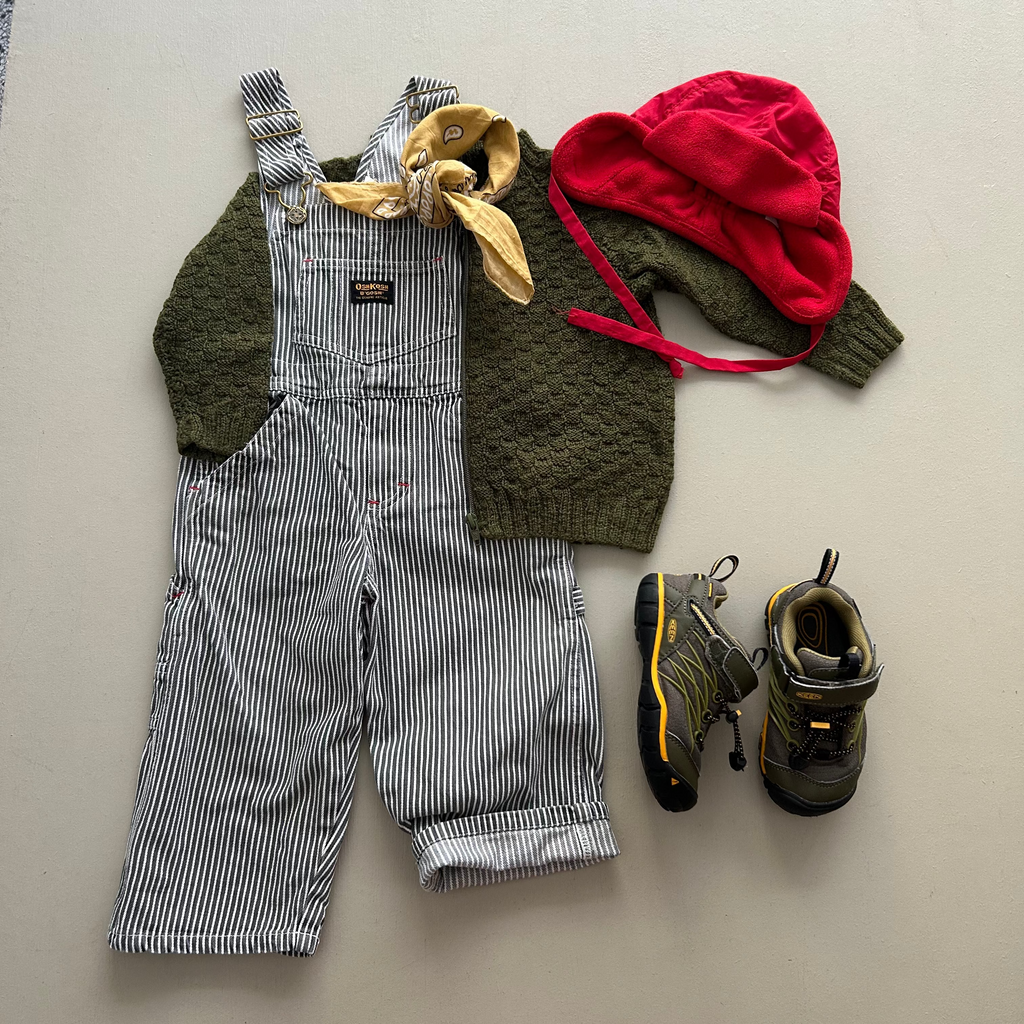 Oshkosh Overalls i sorte striber 2år/90