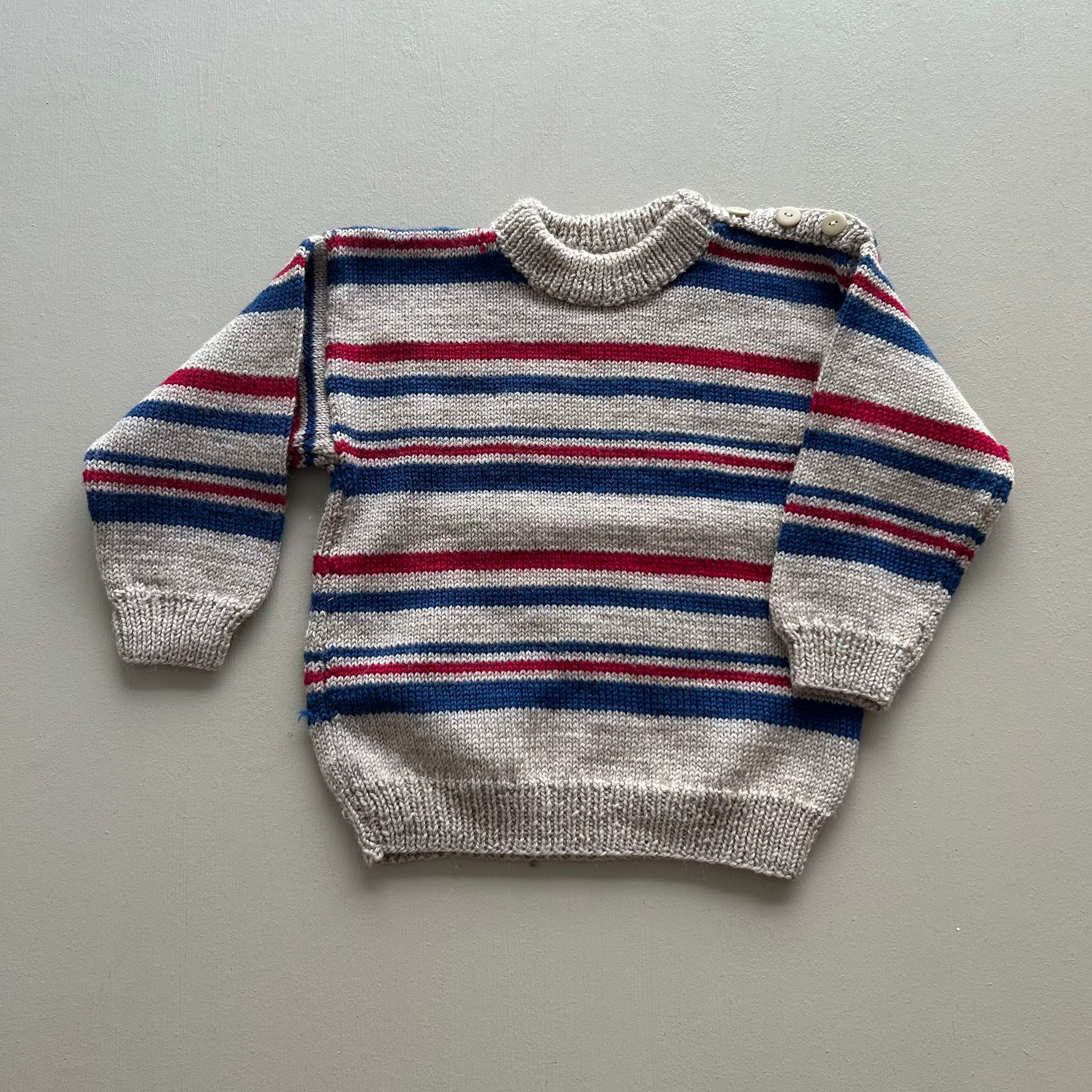 Uldstrik med striber 86/92