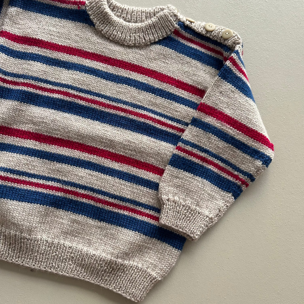 Uldstrik med striber 86/92