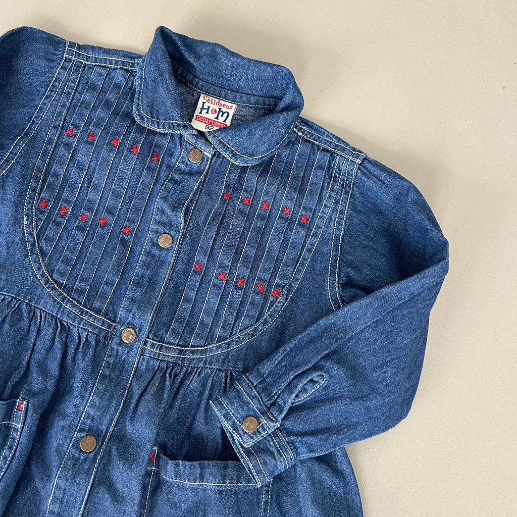 Vintage H&M denimkjole 92