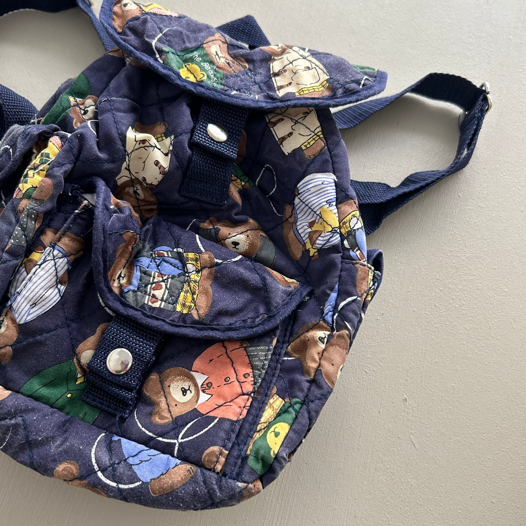 Lille vintage rygsæk med bamser