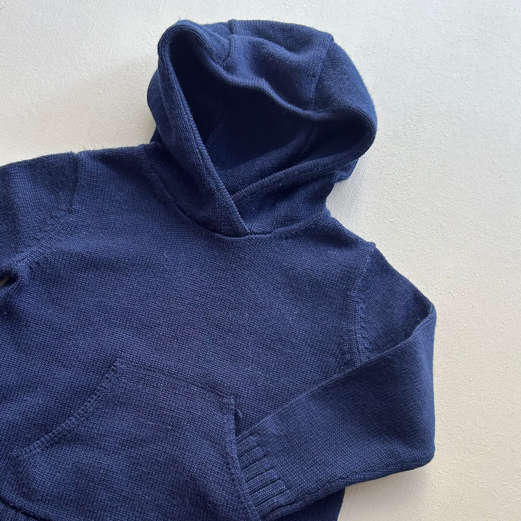 Hoodie i uld 92/98