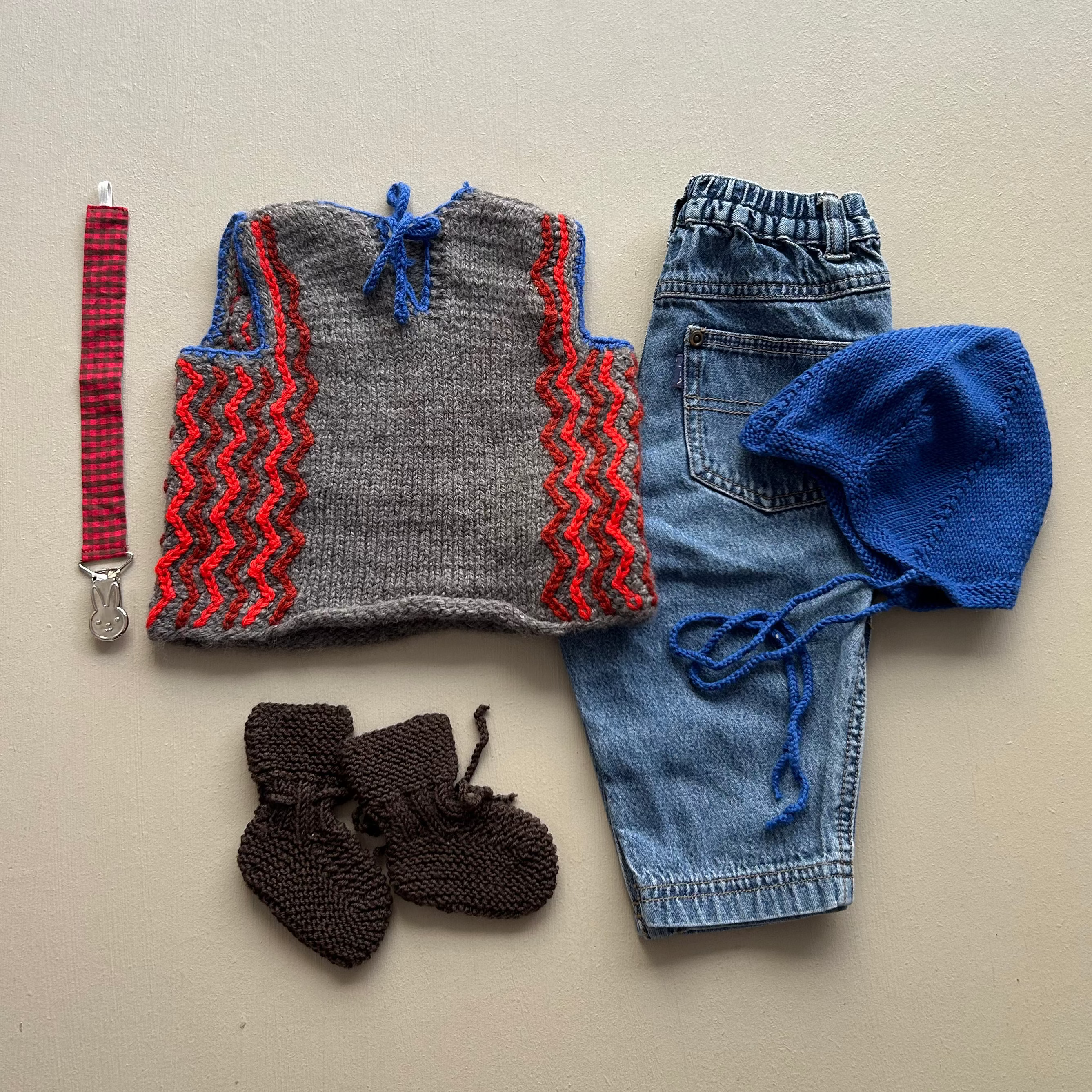 Uldvest med fine detaljer 62/68