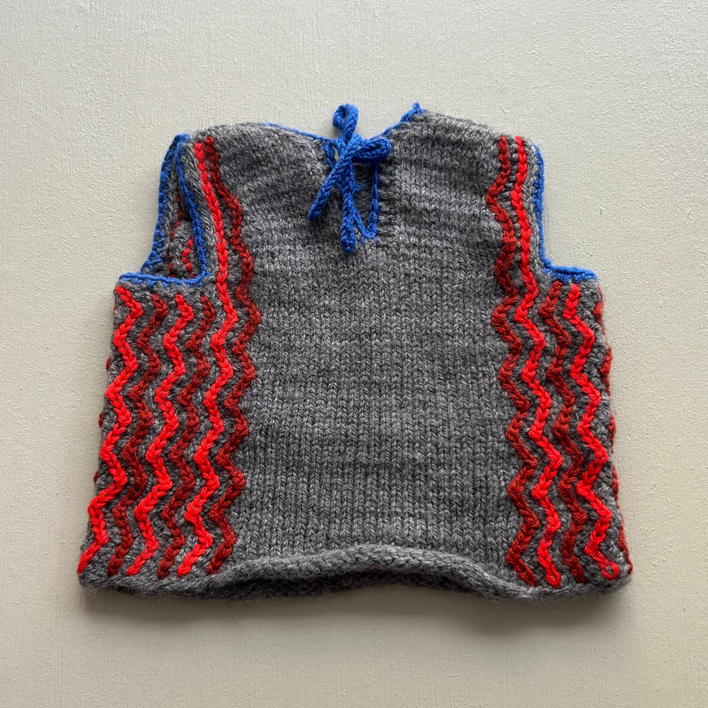Uldvest med fine detaljer 62/68