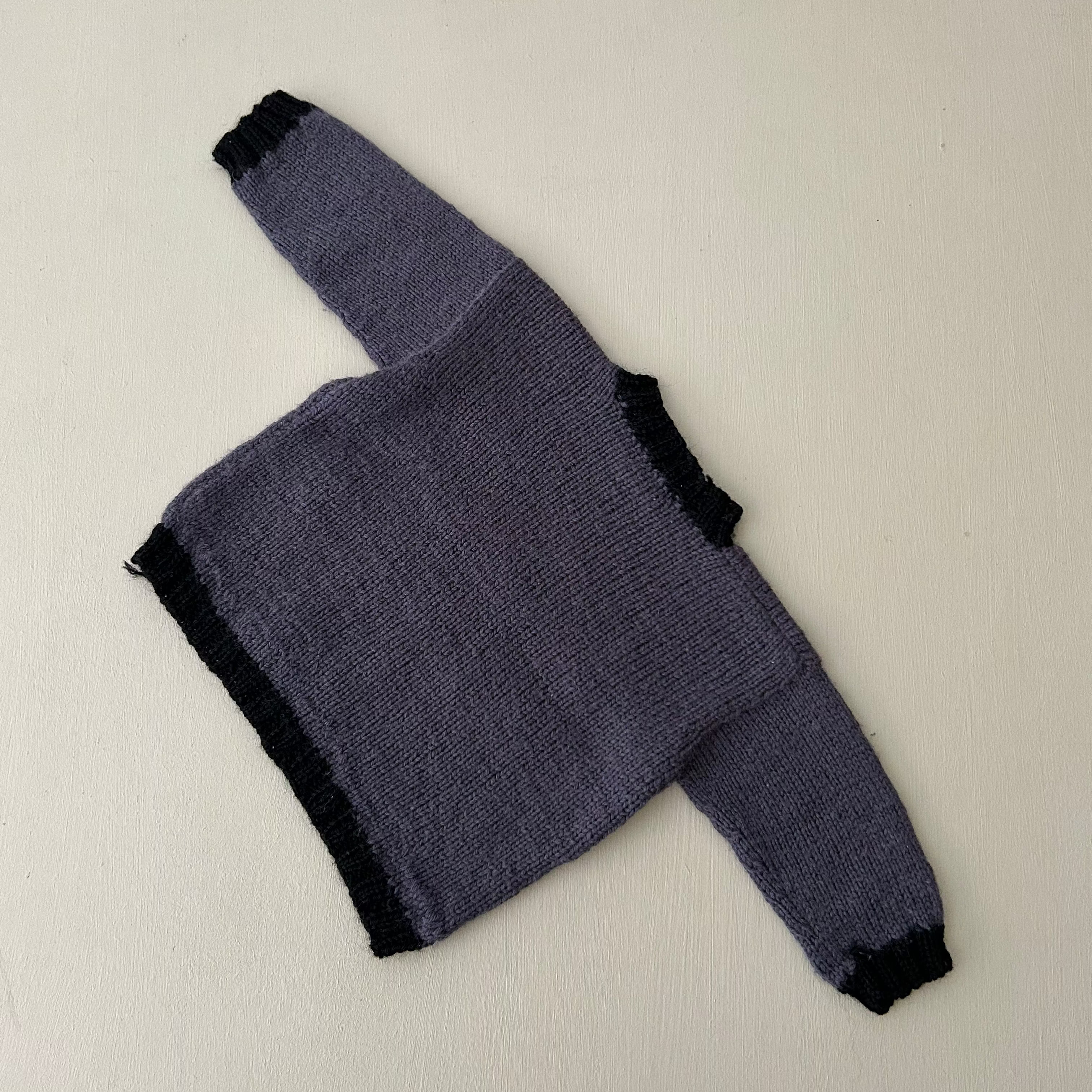 Uldstrik med fugl 62/68