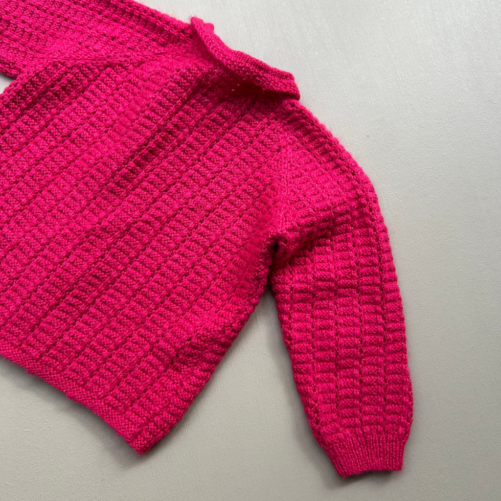 Cardigan i pink uld 92/98